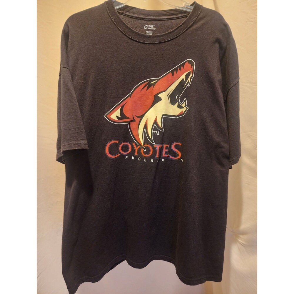 Vinyage Coyotes NHL Black T-shirt Phoenix AZ Men's T-Shirt 2XL